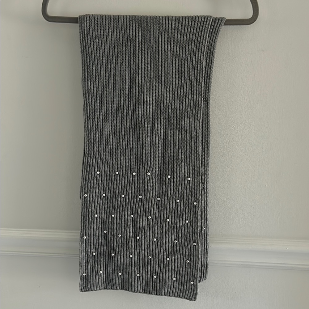 J. Crew Light Gray Knit Scarf